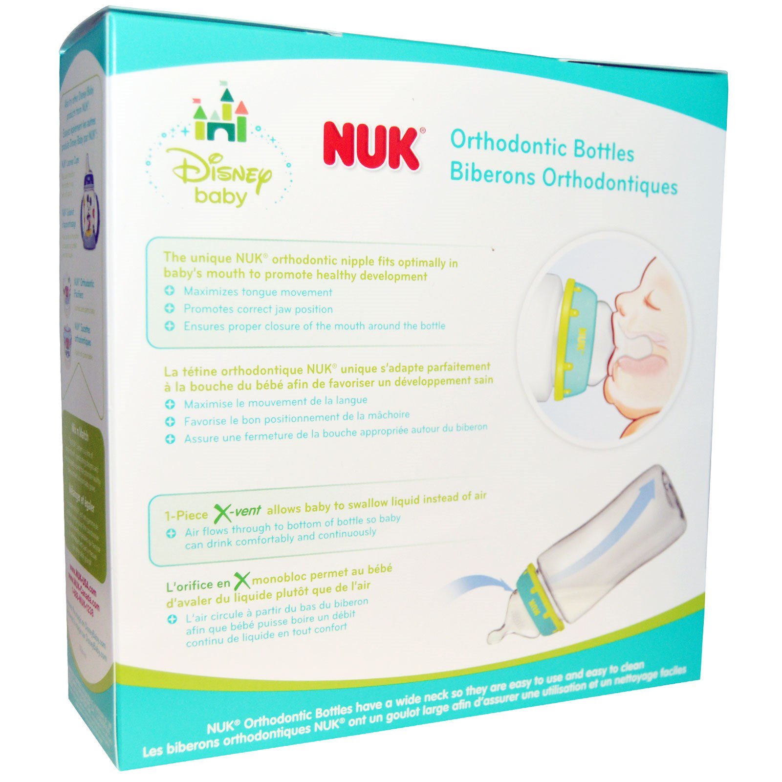 Comprar NUK, Disney Baby, Mickey Mouse Perfect Fit Bottles, Medium, 0+ Months, Grey, 3 Bottles, 10 oz (300 ml) Each - Imagem 3