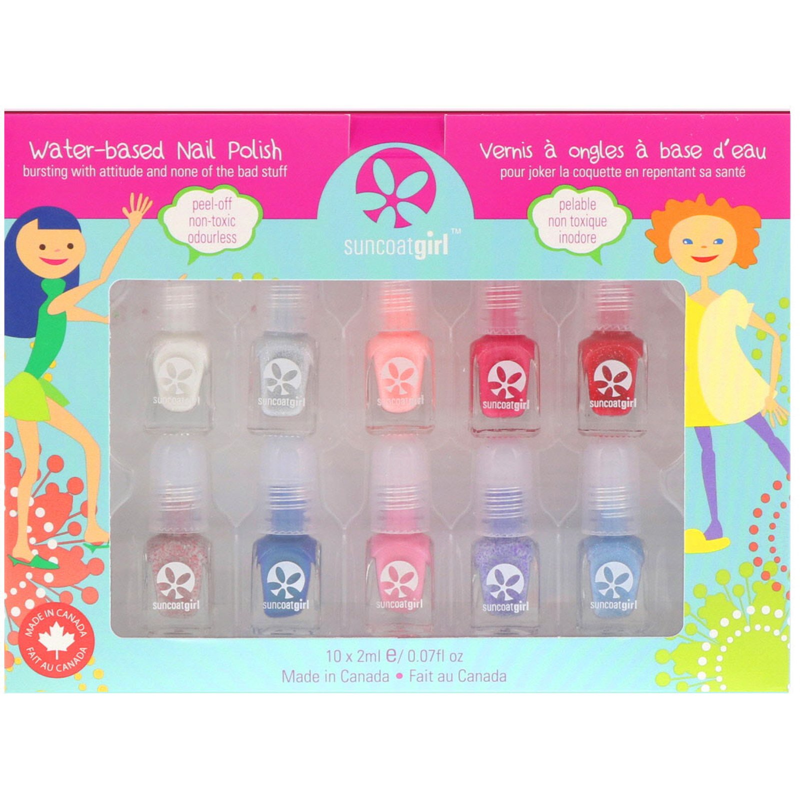 Comprar SuncoatGirl, Kit de Esmaltes à Base de Água, Luz e Fantasia, 10 Unidades - Imagem 2