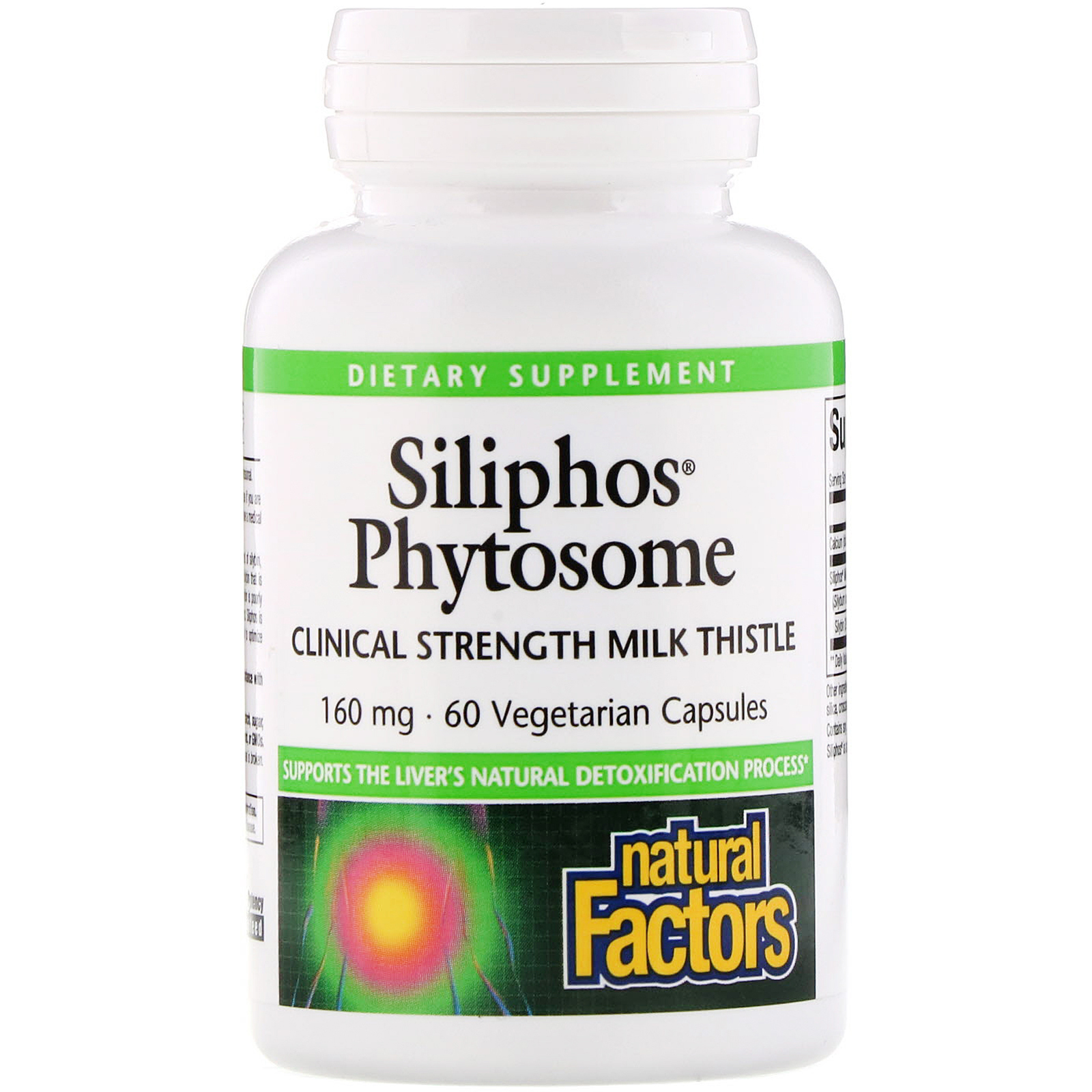 Comprar Natural Factors, Fitossomo Siliphos, Cardo-Mariano de Força Clínica, 160 mg, 60 Cápsulas Vegetais