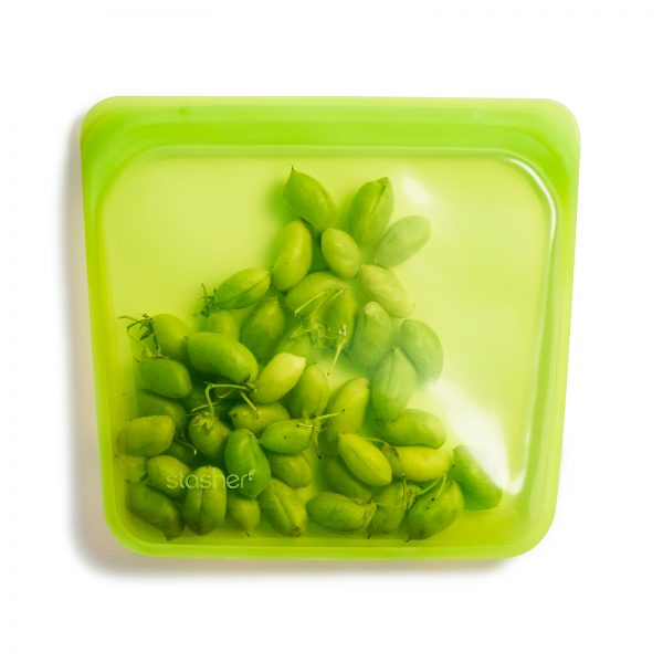 Comprar Stasher, Saquinho Reutilizável de Silicone para Alimentos, Tamanho Médio de Sanduíche, Lima, 15 fl oz (450 ml) - Imagem 4