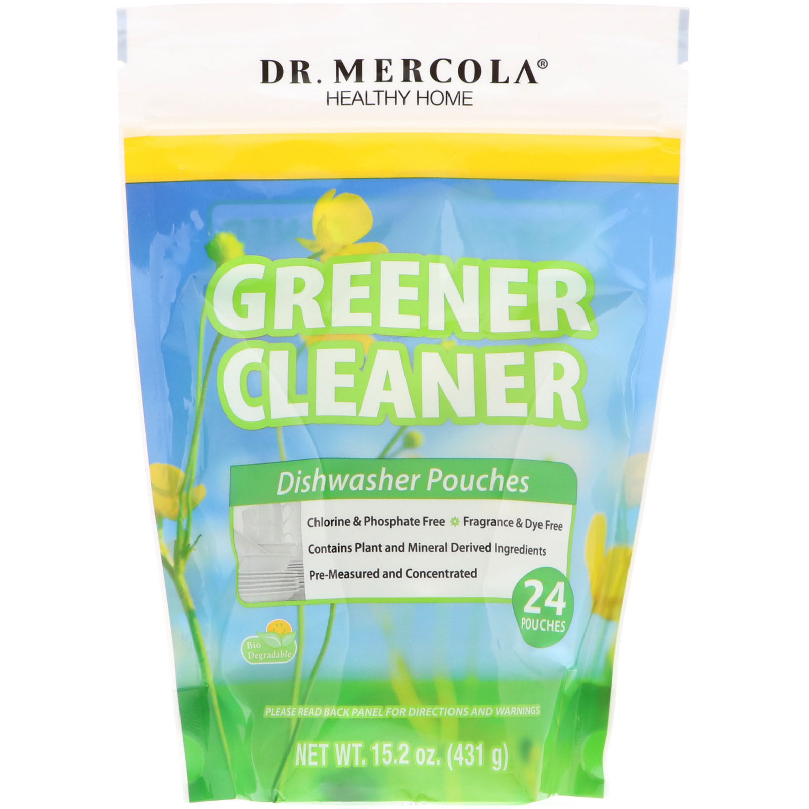 Comprar Dr. Mercola, Greener Cleaner, Sachês para Lava-louças, 24 Sachês