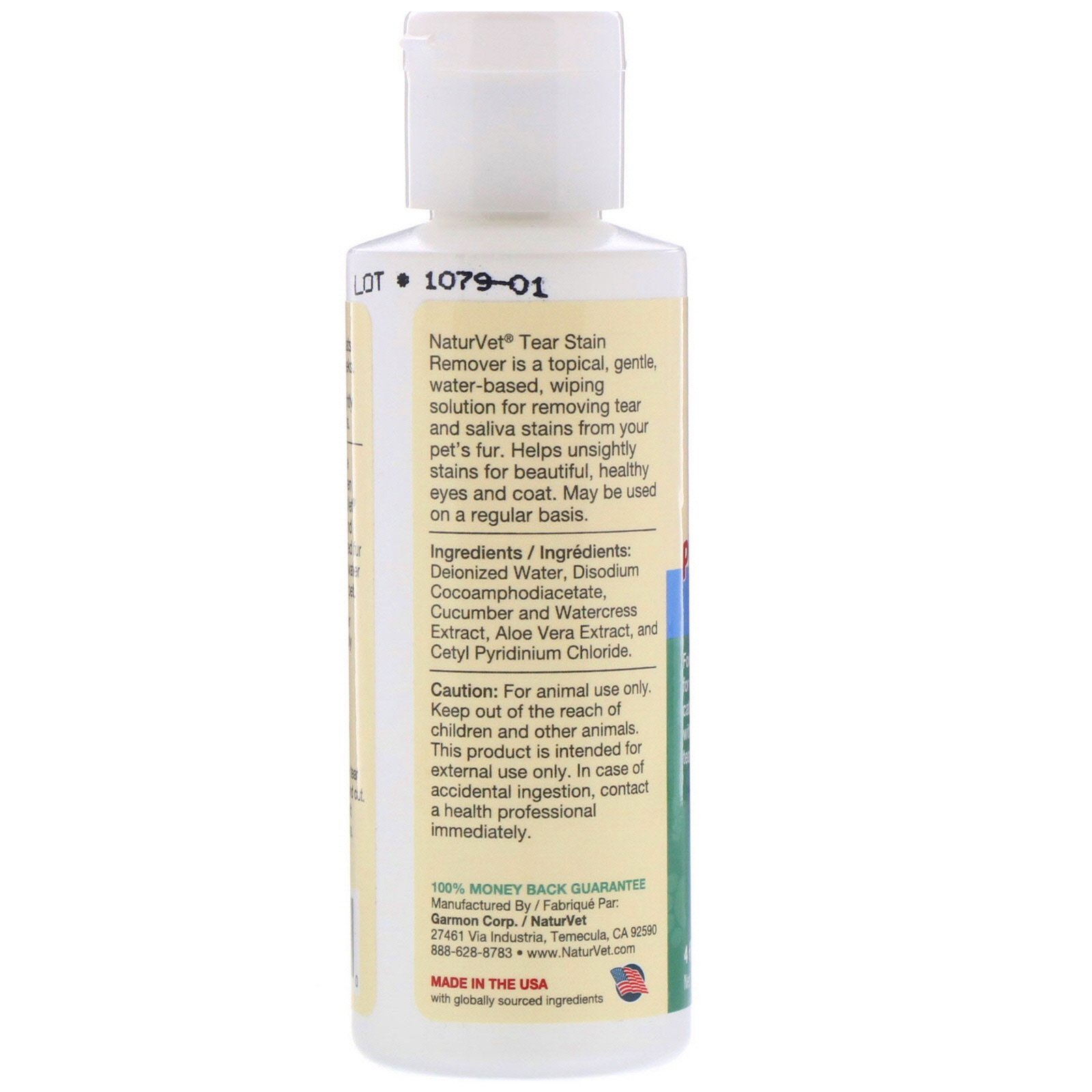 Comprar NaturVet, Tear Stain, Removedor Tópico Com Aloe, Para Cães e Gatos, 118 ml (4 fl oz) - Imagem 2