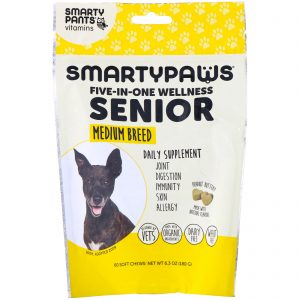 Comprar SmartyPants, SmartyPaws, Bem-estar Cinco-em-um, Sênior, Raça Média, 60 Gomas Mastigáveis
