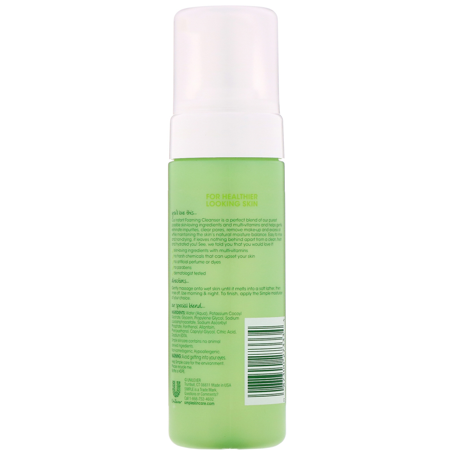 Comprar Simple Skincare, Espuma de limpeza, 148 ml - Imagem 2