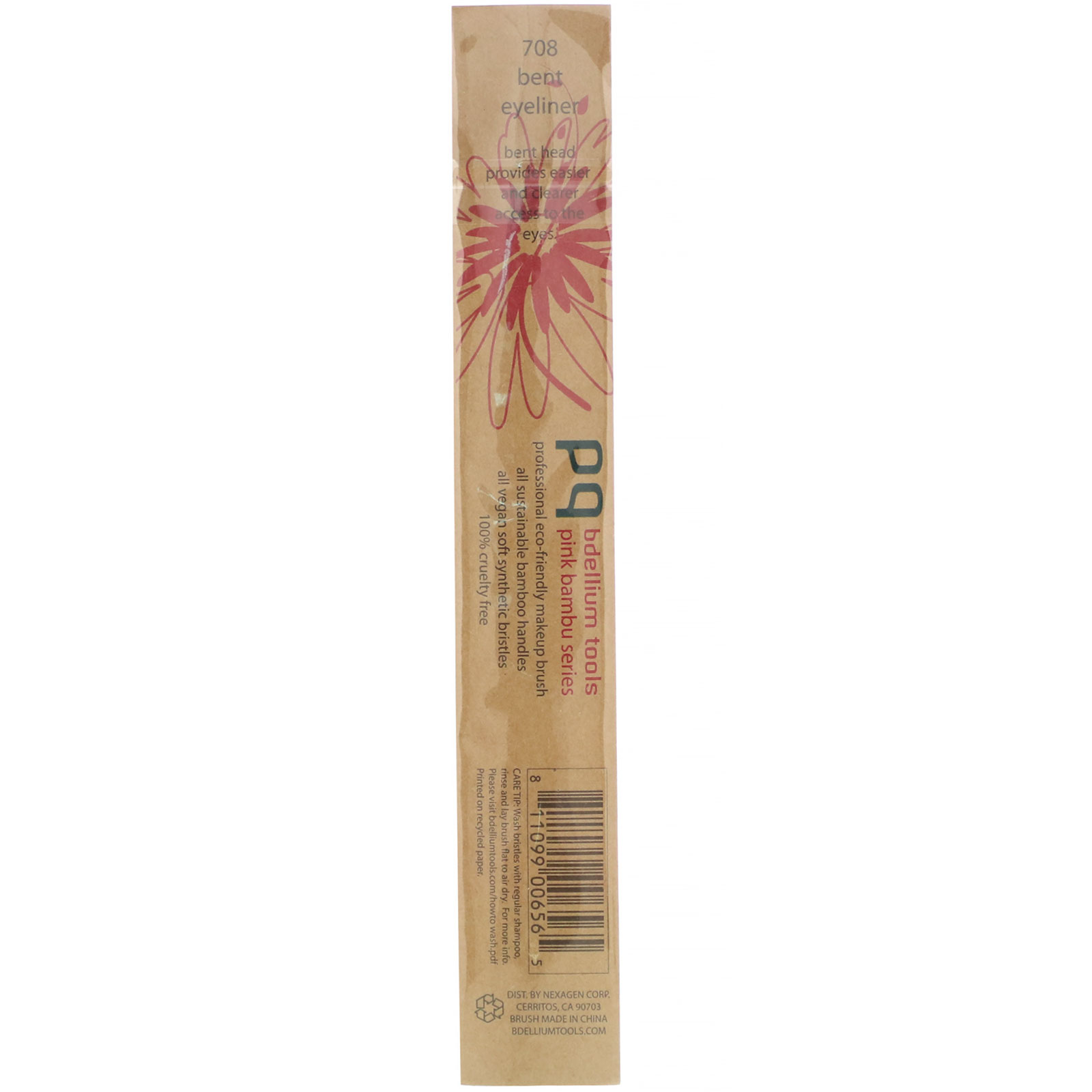 Comprar Bdellium Tools, Pink Bambu Series, Eyes 708, 1 Pincel Bent Eyeliner - Imagem 3