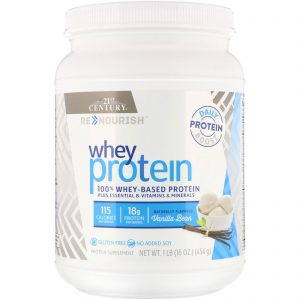 Comprar 21st Century, ReNourish, Proteína Whey, Fava de Baunilha, 16 oz (454 g)