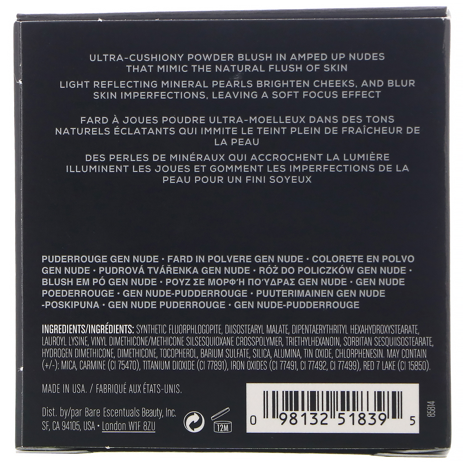 Comprar bareMinerals, Gen Nude Powder Blush, Call My Blush, 0.21 oz (6 g) - Imagem 3