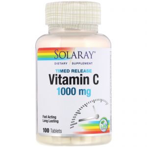 Comprar Solaray, Vitamina C de Liberação Prolongada, 1.000 mg, 100 Comprimidos