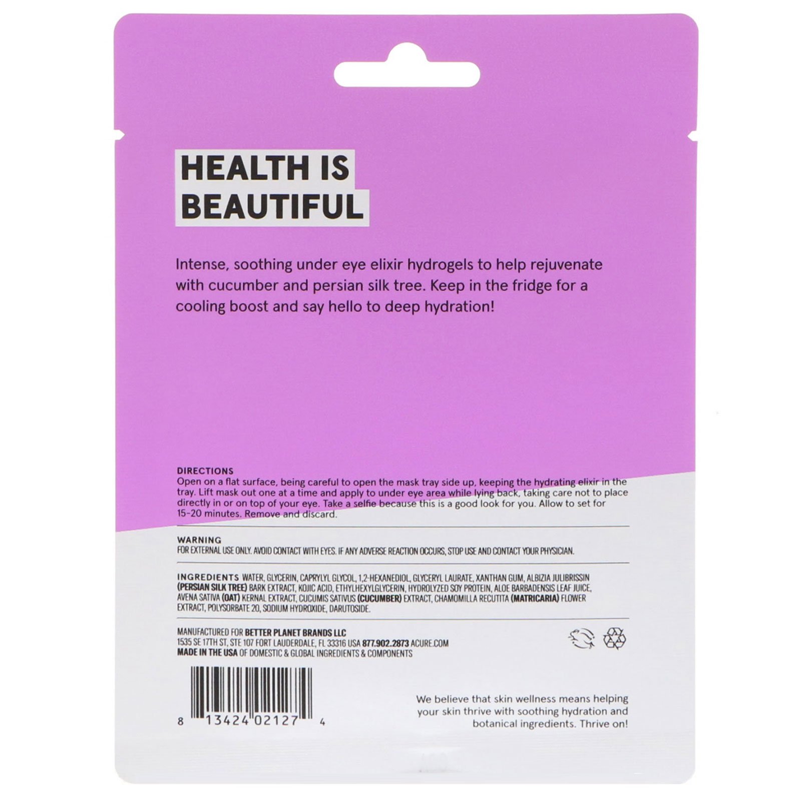 Comprar Acure, Máscara de hidrogel radicalmente rejuvenescedora para sob os olhos, 2 géis para olhos de uso único, 0,236 fl oz (7 ml) - Imagem 2