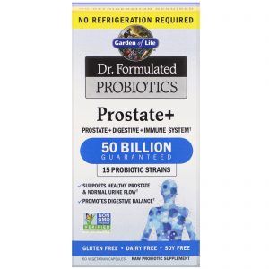 Comprar Garden of Life, Probióticos Formulados por Médicos, Próstata+, 60 Cápsulas Vegetais