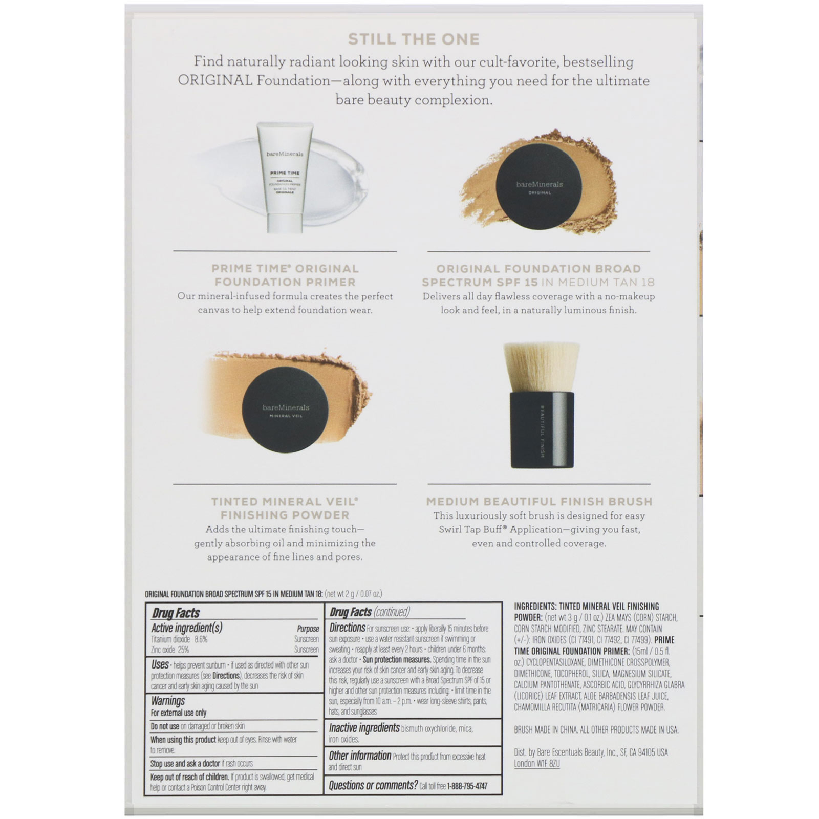Comprar bareMinerals, Base mineral Nothing Beats the Original, Kit básico com 4 produtos, Bronzeado médio 18, 1 kit - Imagem 2