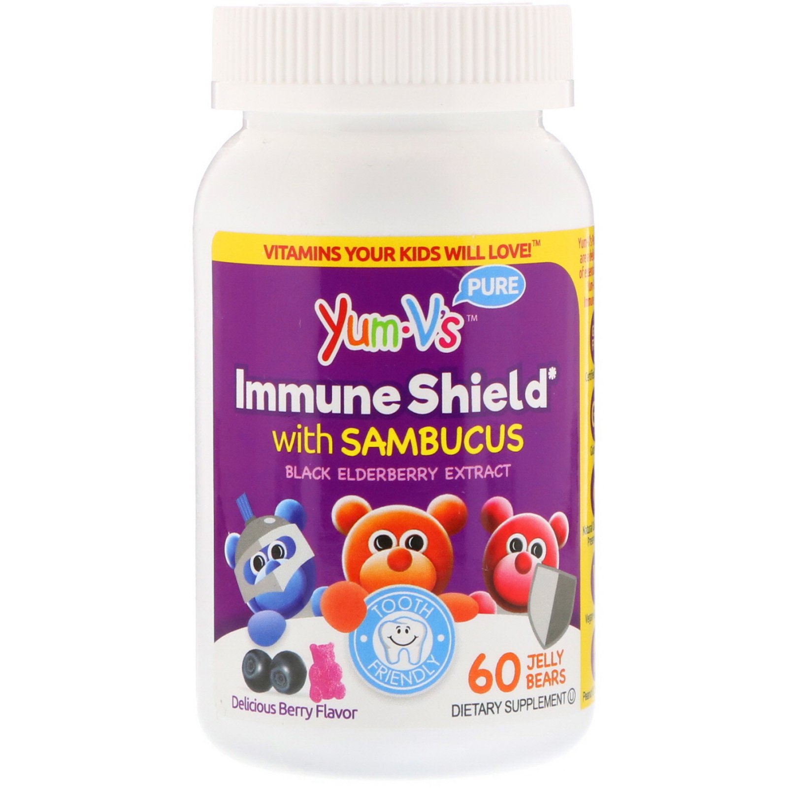 Comprar YumV's, Immune Shield with Sambucus, Delicious Berry Flavor, 60 Jelly Bears