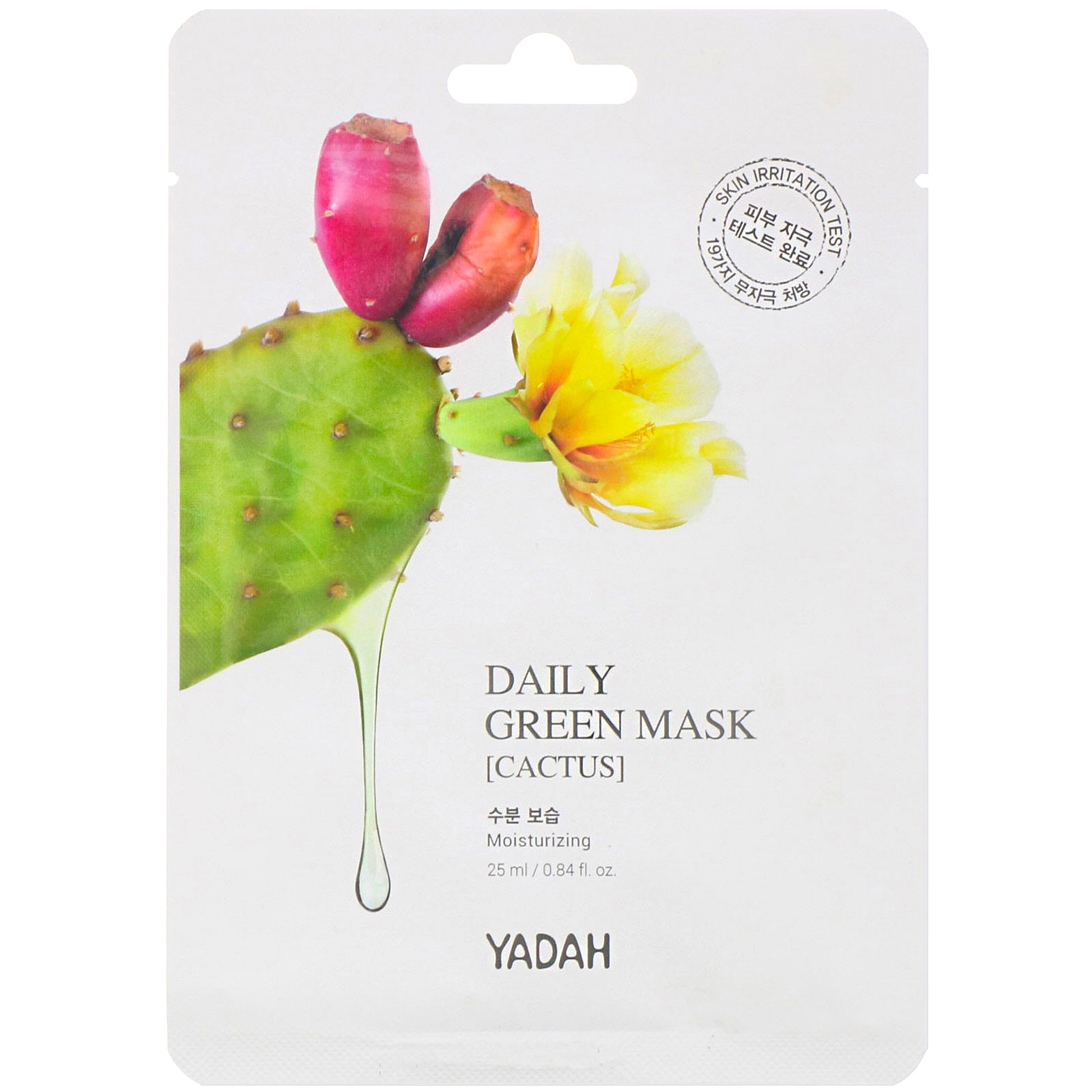 Comprar Yadah, Daily Green Mask, Cactus, 1 Sheet, 0.84 fl oz (25 ml)