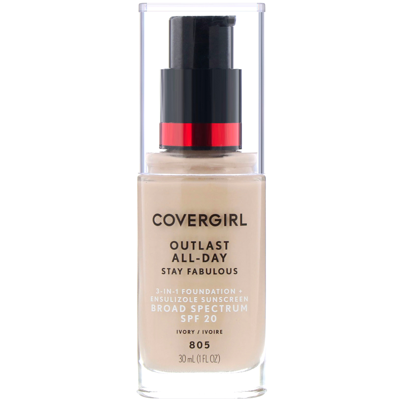 Comprar Covergirl, Outlast All-Day Stay Fabulous, Base 3 em 1, 805 Marfim, 30 ml