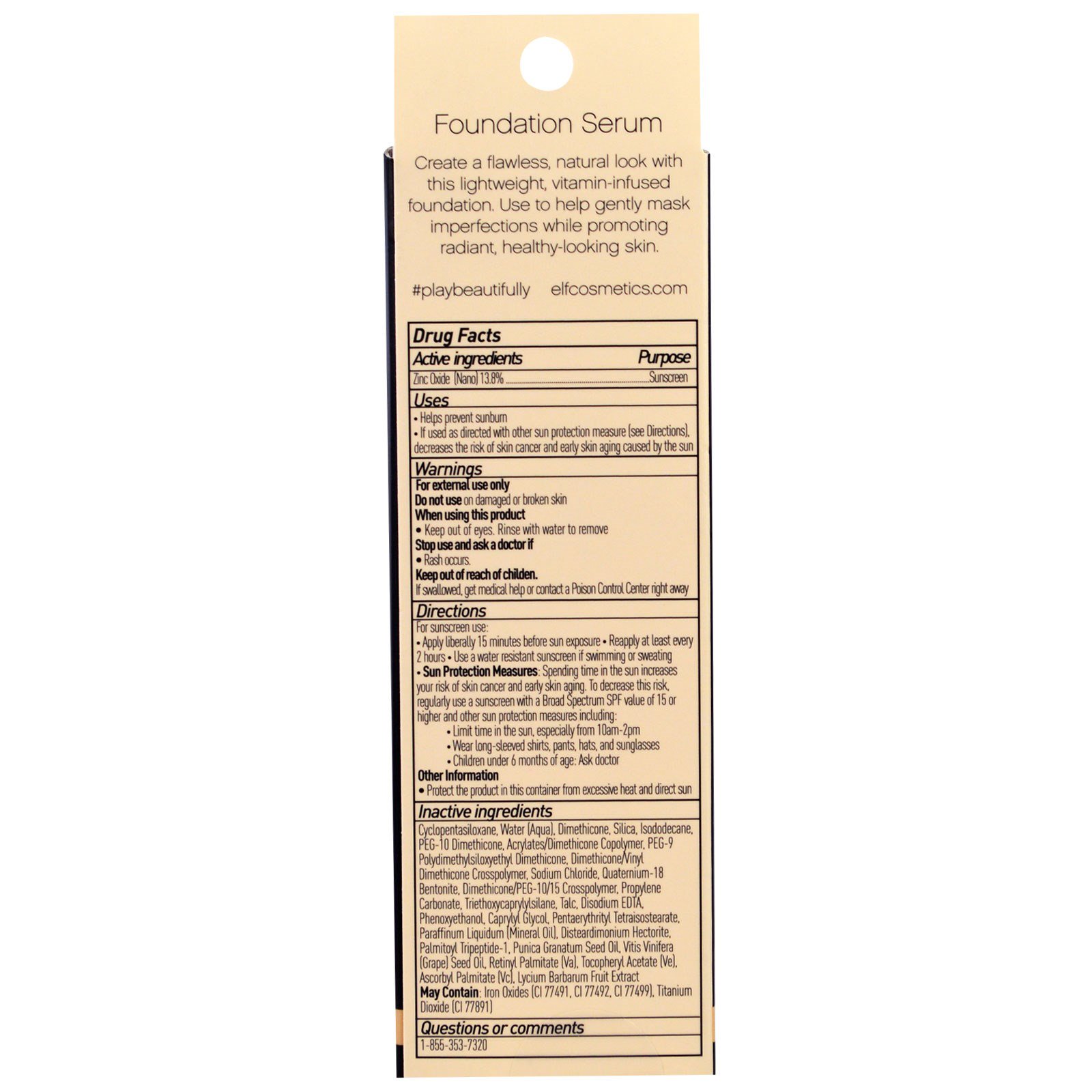 Comprar E.L.F., Beautifully Bare Foundation Serum, SPF 25, Medium/Dark, 0.47 fl oz (14 ml) - Imagem 3