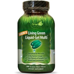 Comprar Irwin Naturals, Multivitamínico Living Green Líquido-Gel para Homens, 90 Cápsulas Gelatinosas Líquidas