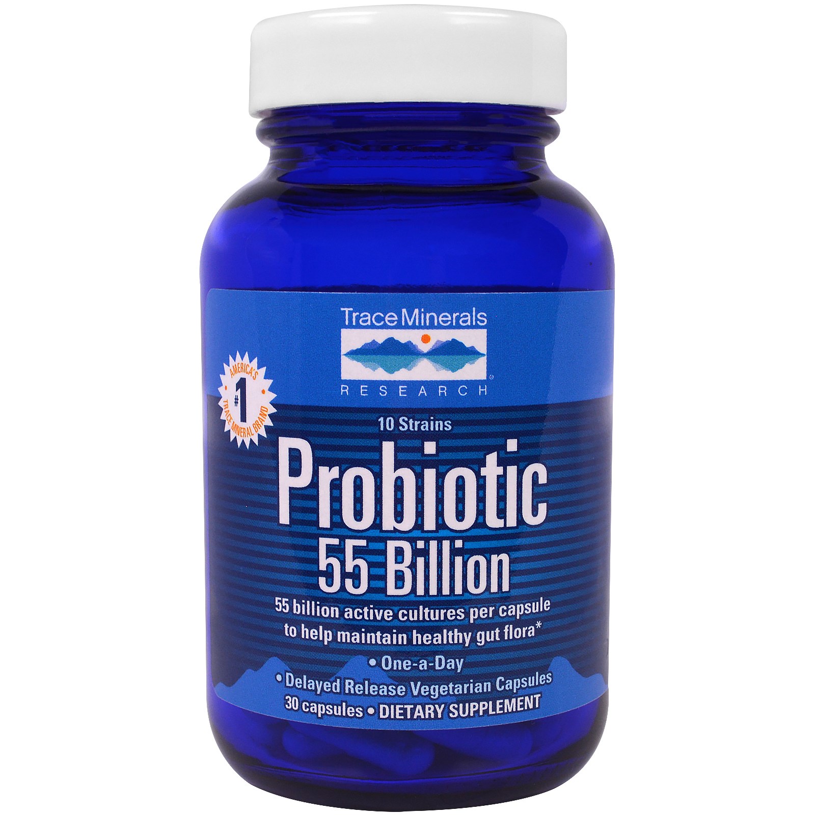 Comprar Trace Minerals Research, Probiótico, 55 Bilhões, 30 Cápsulas