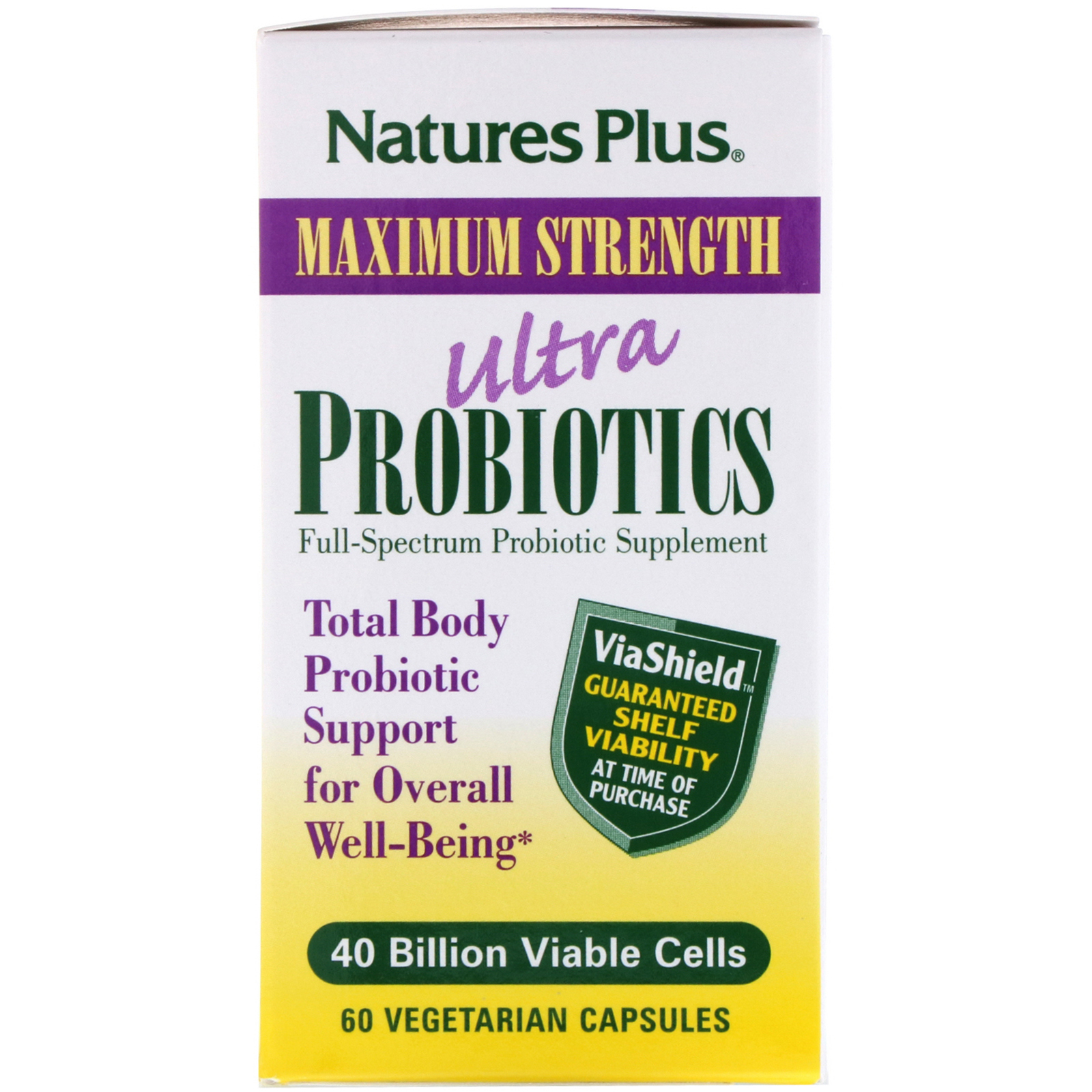 Comprar Nature's Plus, Ultra Probióticos, 40 Bilhões de Células Viáveis, 60 Cápsulas Vegetarianas
