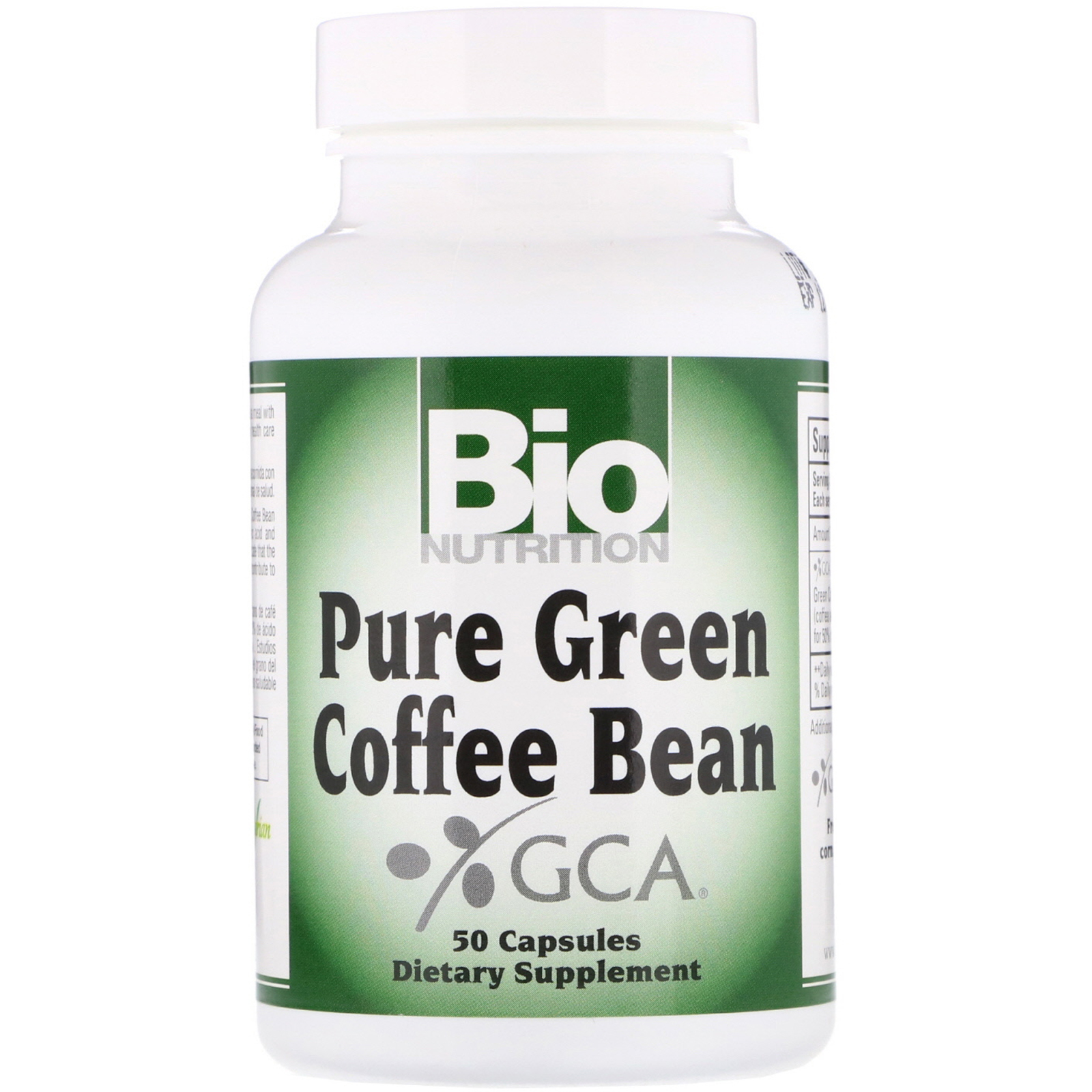Comprar Bio Nutrition, Grãos de puro café verde, 800 mg, 50 cápsulas - Imagem 3