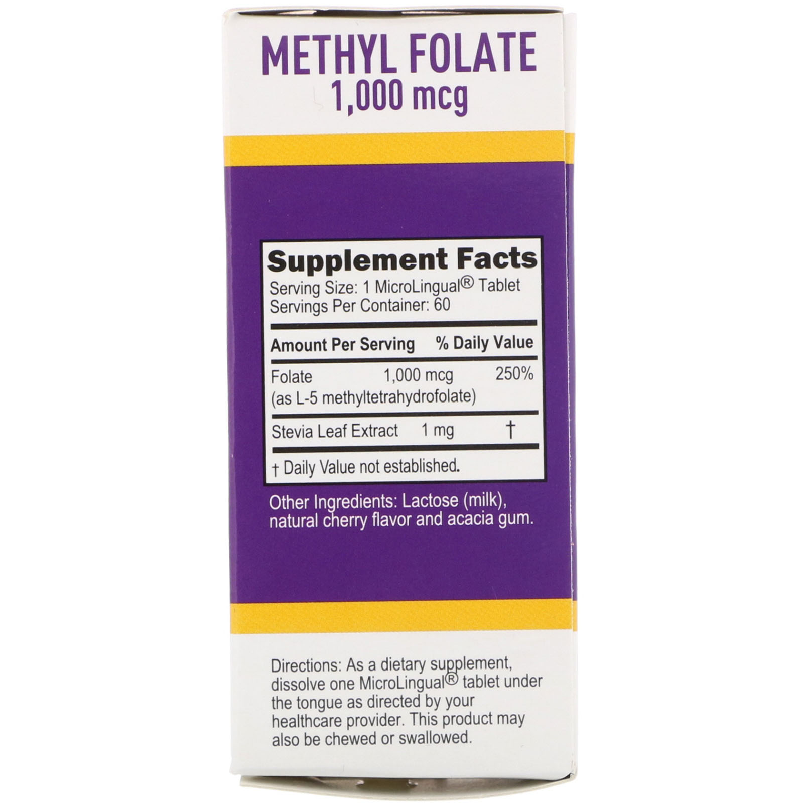 Comprar Superior Source, Folato de Metila, 1.000 mcg, 60 Comprimidos - Imagem 2