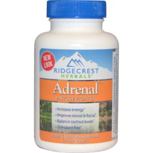Comprar RidgeCrest Herbals, Adrenal, Combate a Fadiga, 60 Cápsulas Veganas
