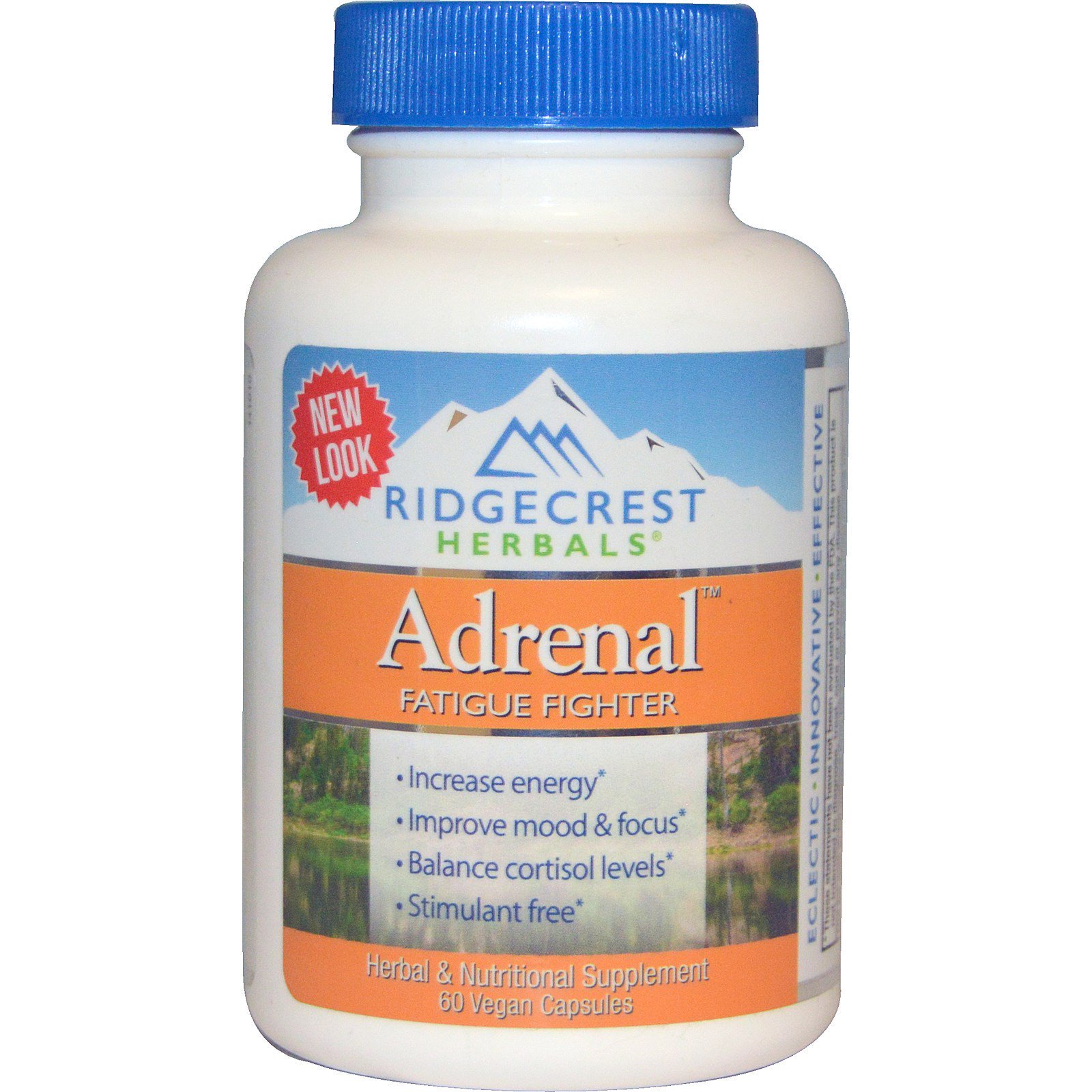 Comprar RidgeCrest Herbals, Adrenal, Combate a Fadiga, 60 Cápsulas Veganas