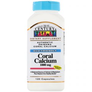 Comprar 21st Century, Cálcio Coral, 1000 mg, 120 cápsulas