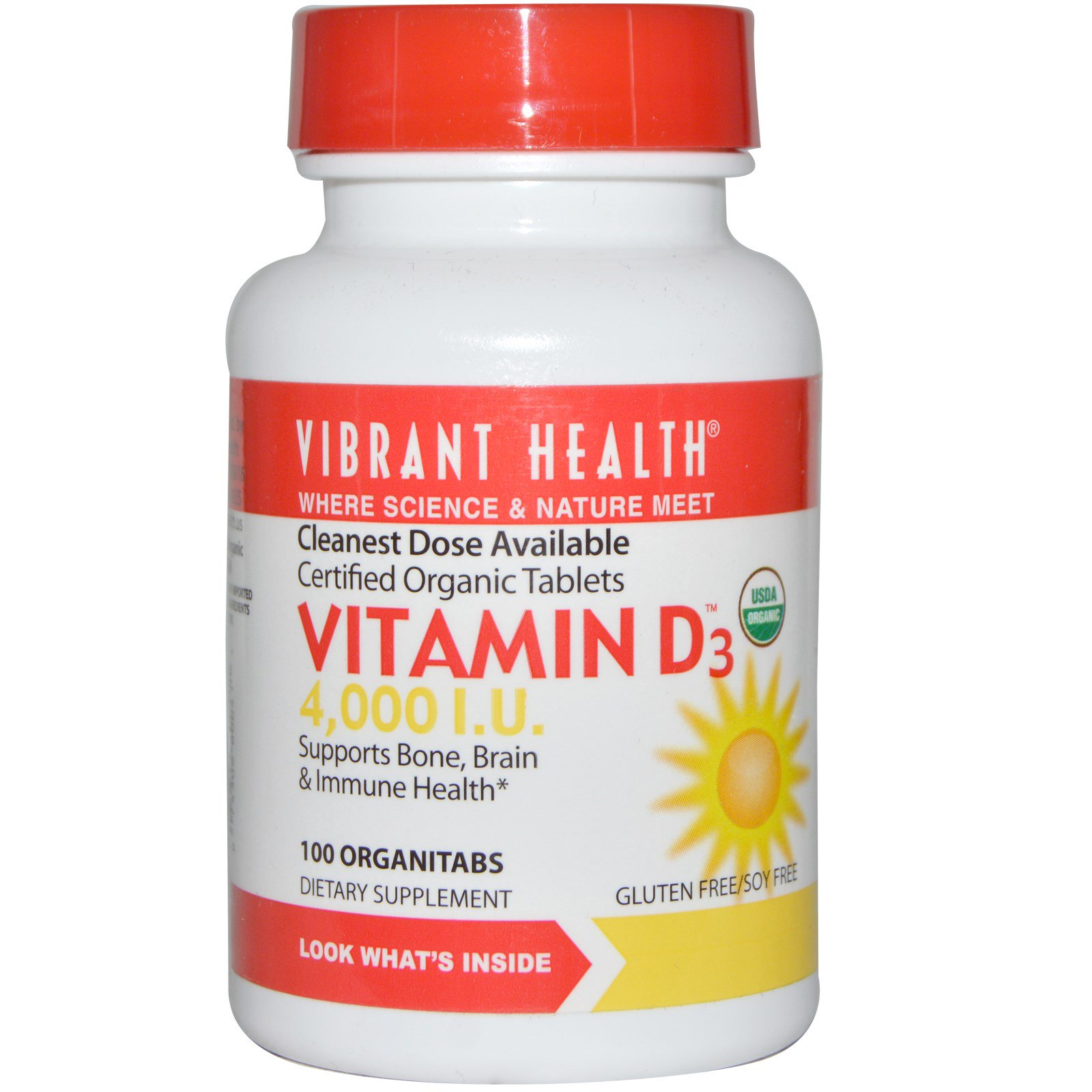 Comprar Vibrant Health, Vitamina D3, 4.000 I.U., 100 OrganiTabs