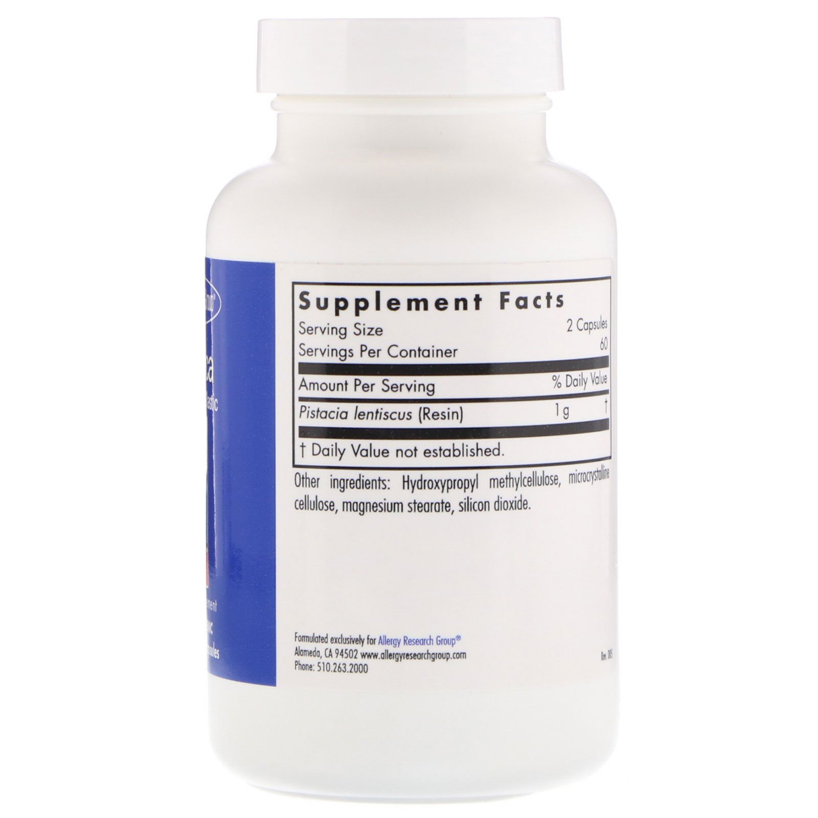 Comprar Allergy Research Group, Mastica, Chios Gum Mastic, 120 Cápsulas Vegetais - Imagem 2
