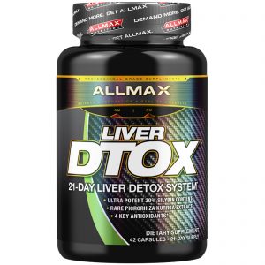 Comprar ALLMAX Nutrition, Liver Dtox com Silimarina de Força Extra (Cardo-Mariano) e Cúrcuma (95% de curcumina), 42 Cápsulas