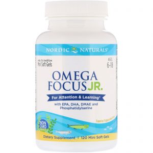 Comprar Nordic Naturals, Omega Focus Junior, 120 Mini Cápsulas Softgel