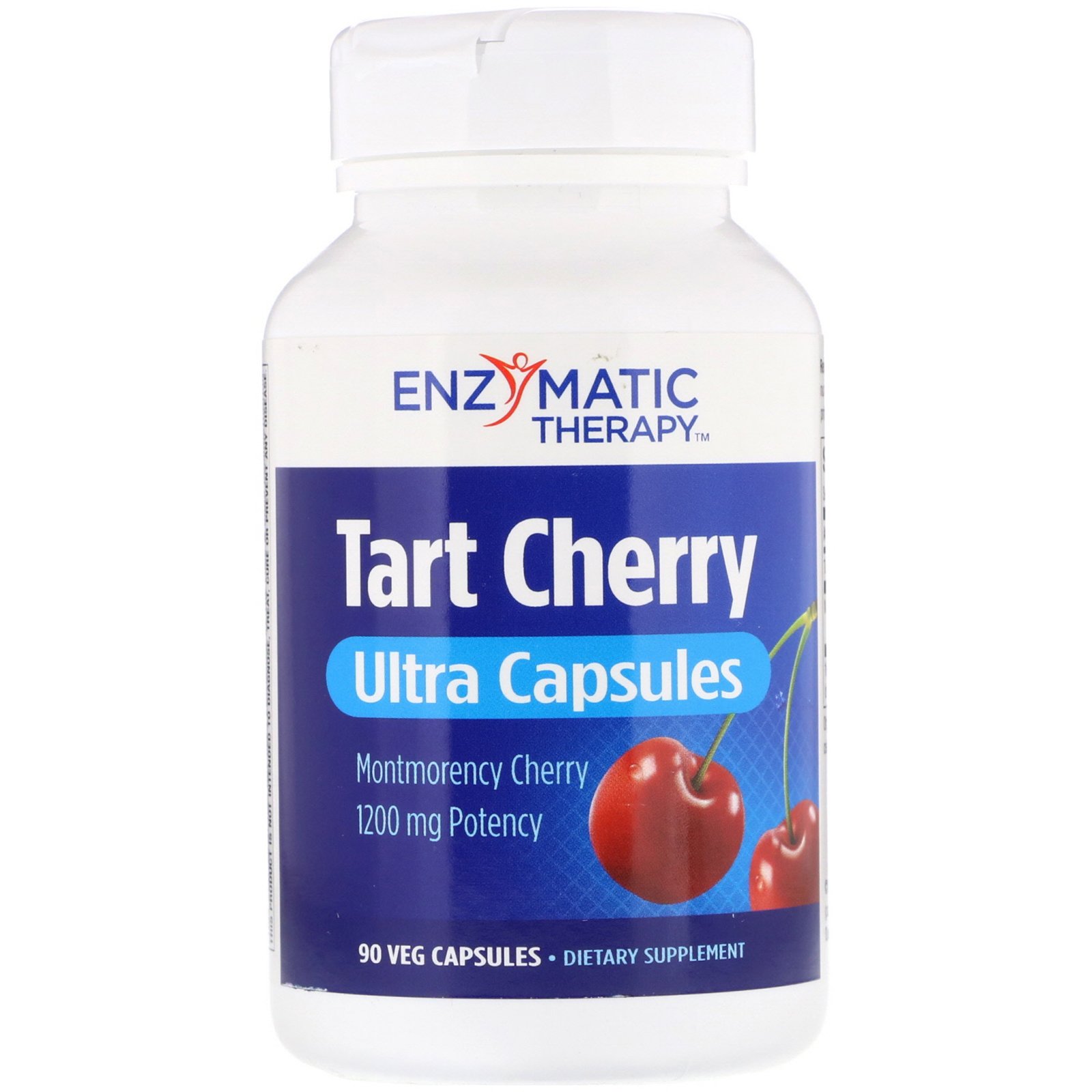 Comprar Enzymatic Therapy, Tart Cherry, Ultra Capsules, 1,200 mg, 90 Veg Capsules