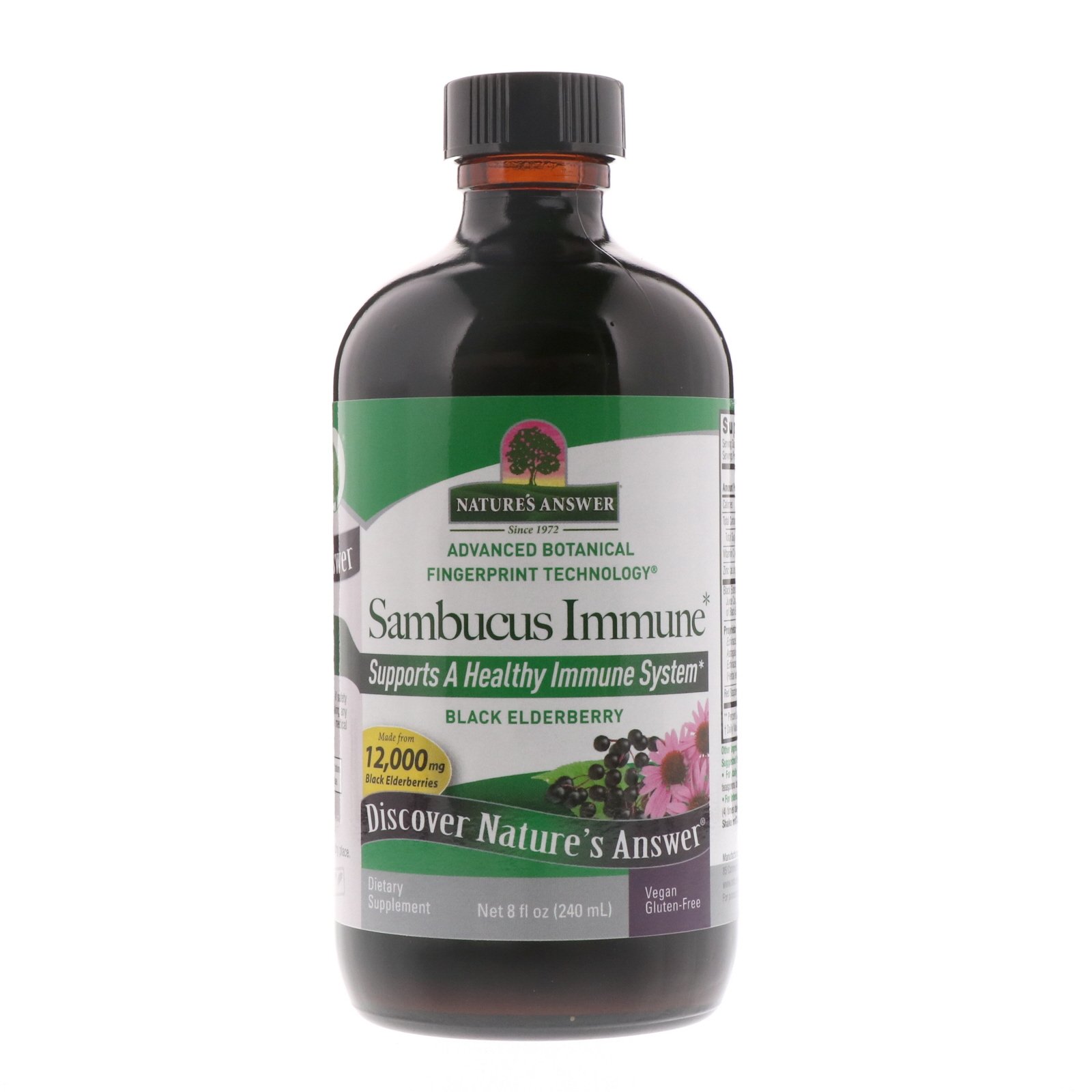 Comprar Nature's Answer, Sambucus Immune, Com Infusão de Equinácea e Astrágalo, 12.000 mg, 240 ml (8 fl oz) - Imagem 3