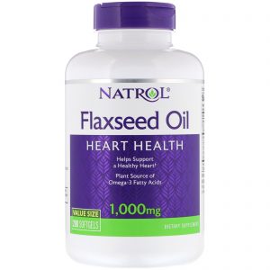 Comprar Natrol, Óleo de Linhaça, Saúde Cardíaca, 1.000 mg, 200 Cápsulas Gelatinosas