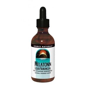 Comprar Source Naturals, Sublingual Líquido de Melatonina, Sabor Natural de Laranja, 4 fl oz (118,28 ml)