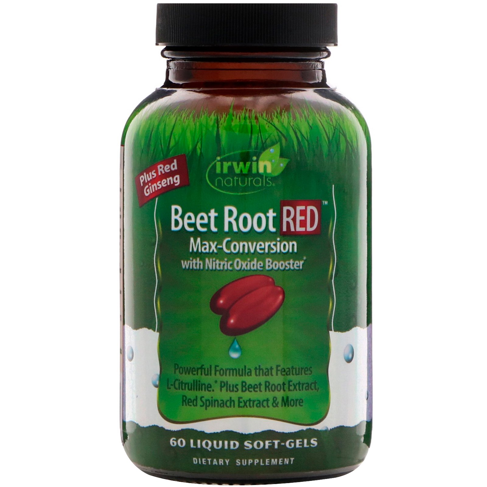 Comprar Irwin Naturals, Raiz de Beterraba VERMELHA, Max-Conversão com Amplificador de Óxido Nítrico, 60 Cápsulas Gelatinosas Líquidas