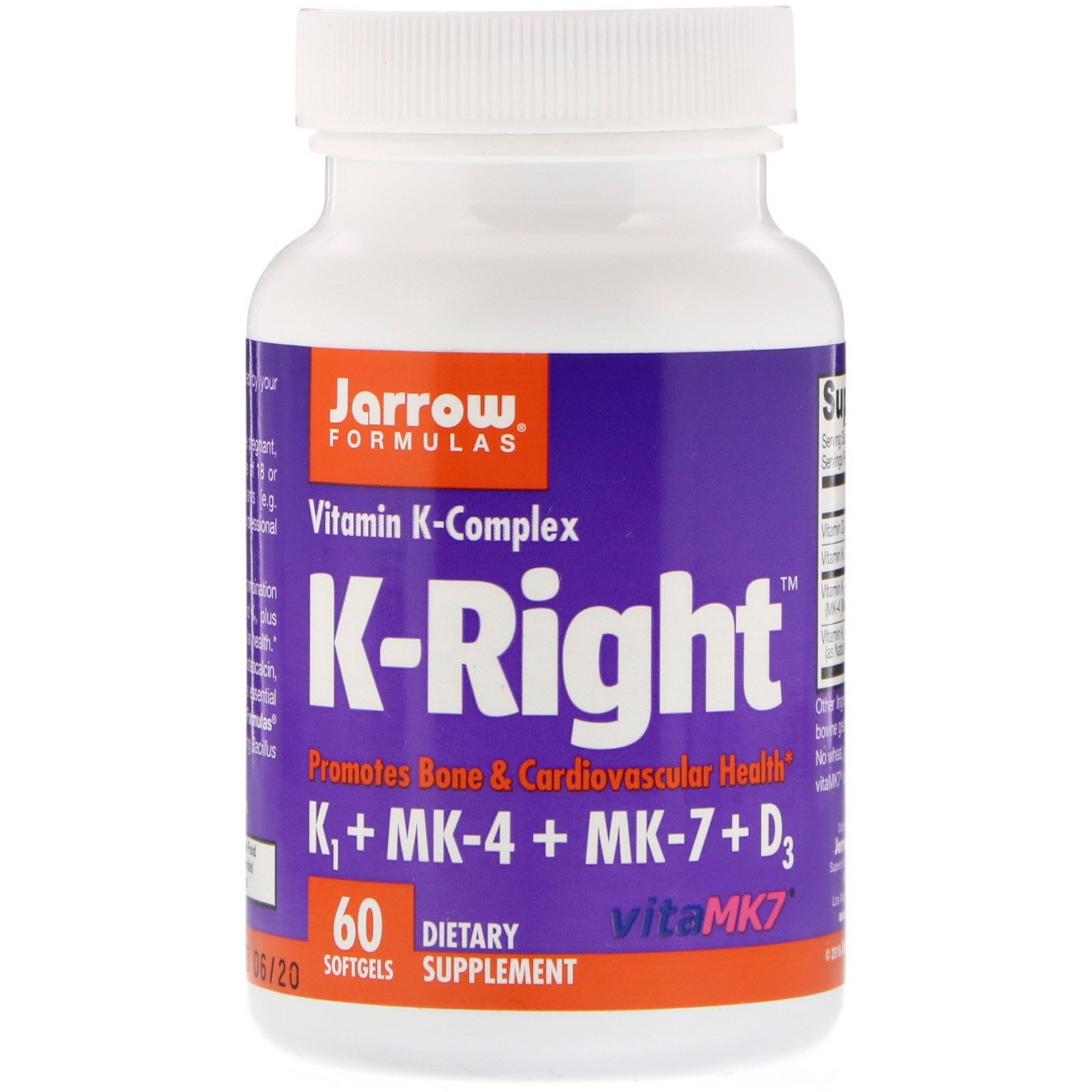 Comprar Jarrow Formulas, K-Right, 60 Cápsulas em Gel