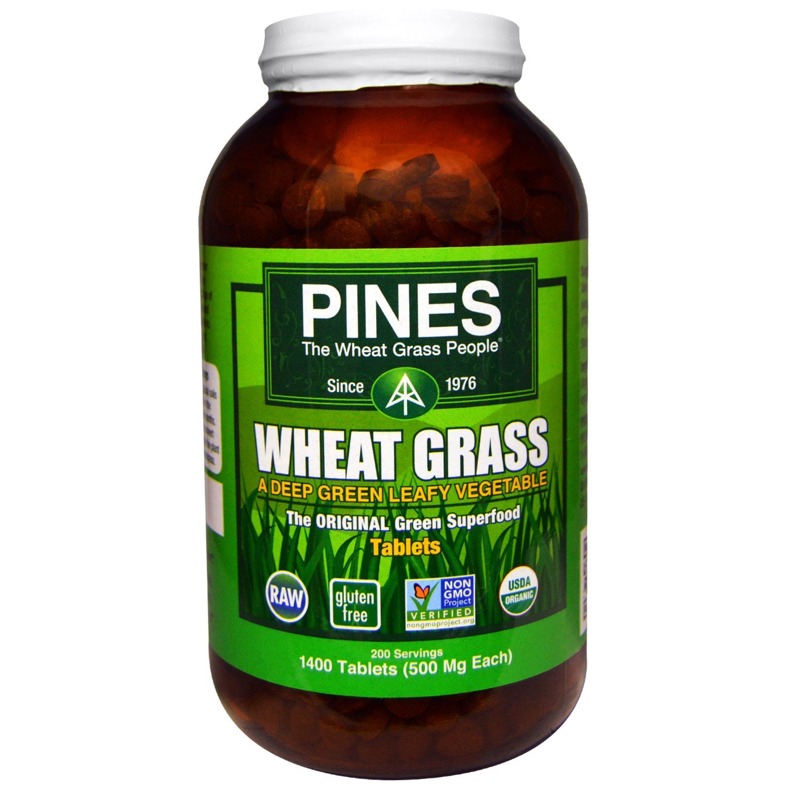 Comprar Pines International, Grama de Trigo Pines Orgânica, 500 mg, 1400 Comprimidos