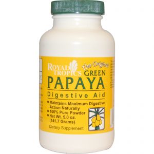 Comprar Royal Tropics, The Original Green Papaya, Auxílio Digestivo, 141,6 g (5 oz)