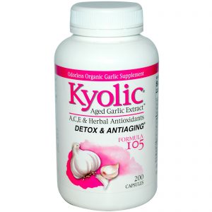 Comprar Kyolic, Extrato de Alho Envelhecido, Desintoxicação e Anti-envelhecimento, Fórmula 105, 200 Cápsulas