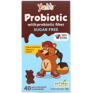 Comprar YumV's, Probiótico com Fibra Prebiótica, Chocolate ao Leite, Sem Açúcar, 40 Ursinhos Mastigáveis