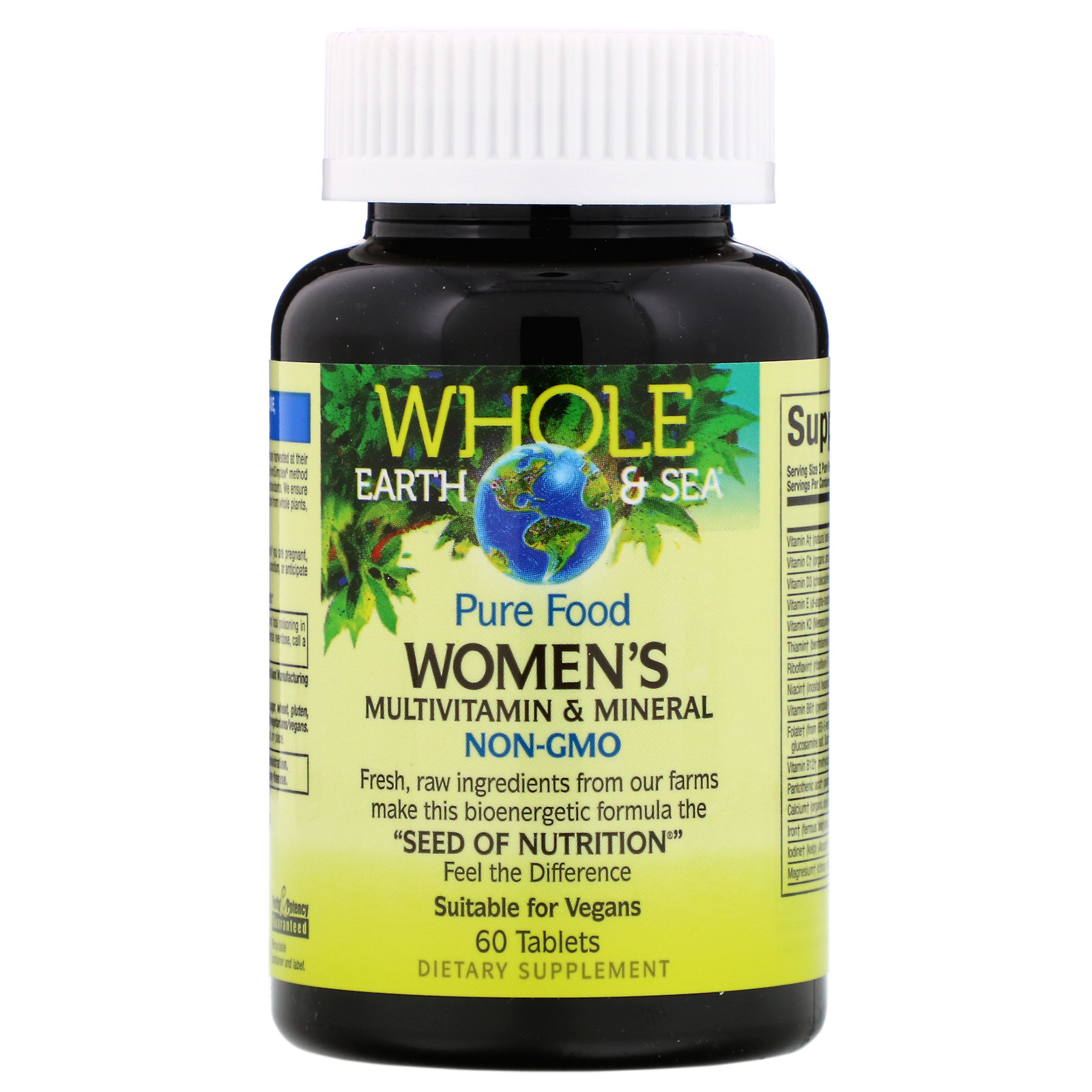Comprar Natural Factors, Terra e Mar Integrais, Multivitamínico e Multimineral Para Mulheres, 60 Comprimidos - Imagem 3