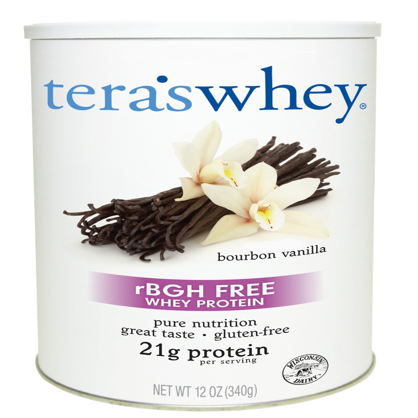 Comprar Tera's Whey, Grass Fed, Simply Pure Whey Protein, Bourbon Vanilla, 12 oz (340 g)