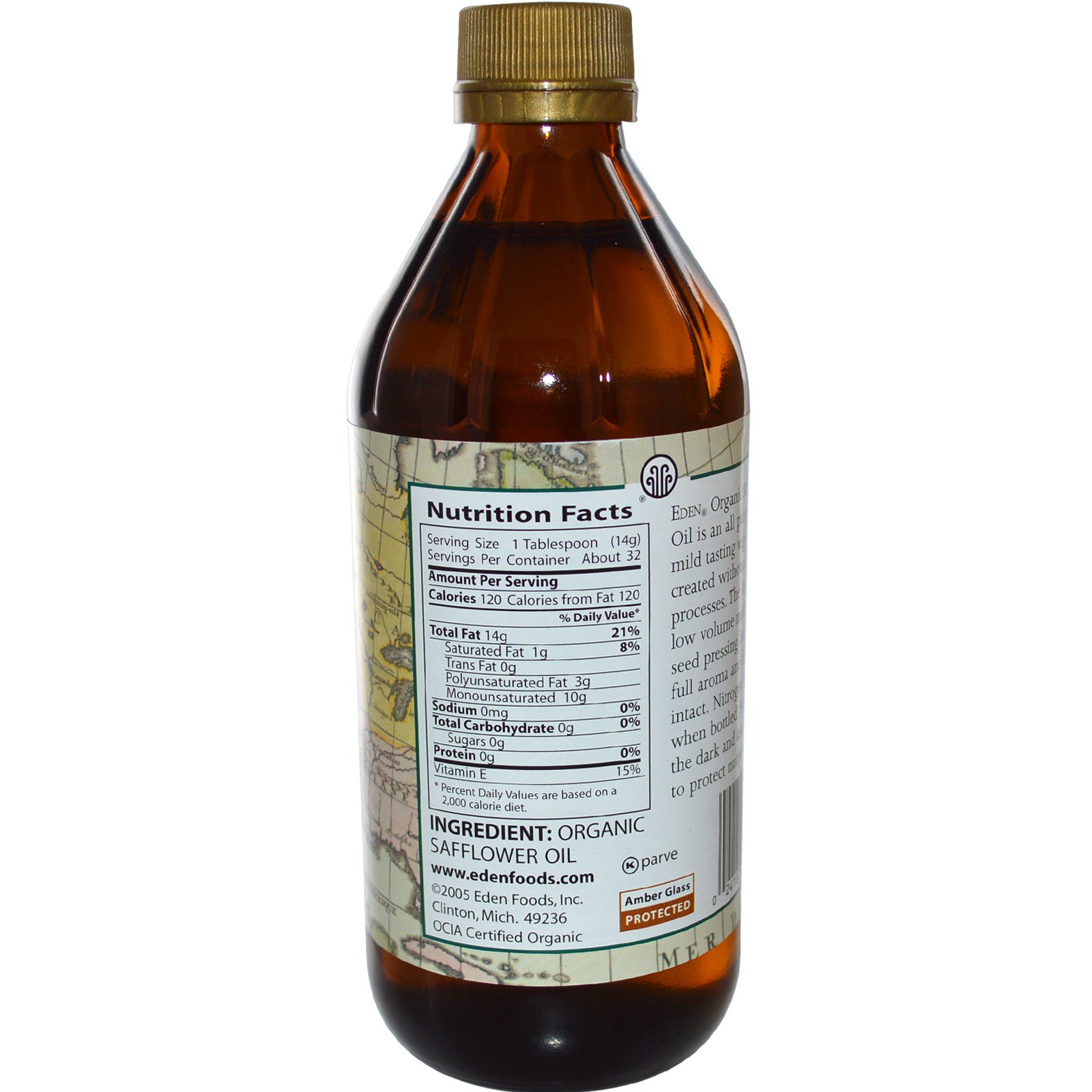 Comprar Eden Foods, Óleo de Cártamo Orgânico, Não Refinado, 16 onças fluidas (473 mL) - Imagem 2