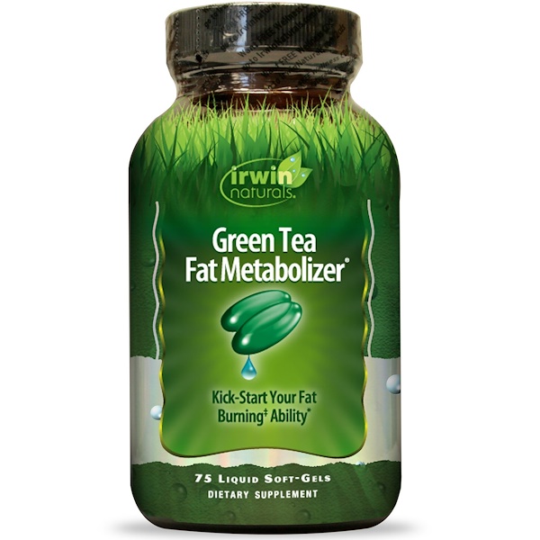 Comprar Irwin Naturals, Green Tea Fat Metabolizer, 75 Cápsulas Gelatinosas Líquidas