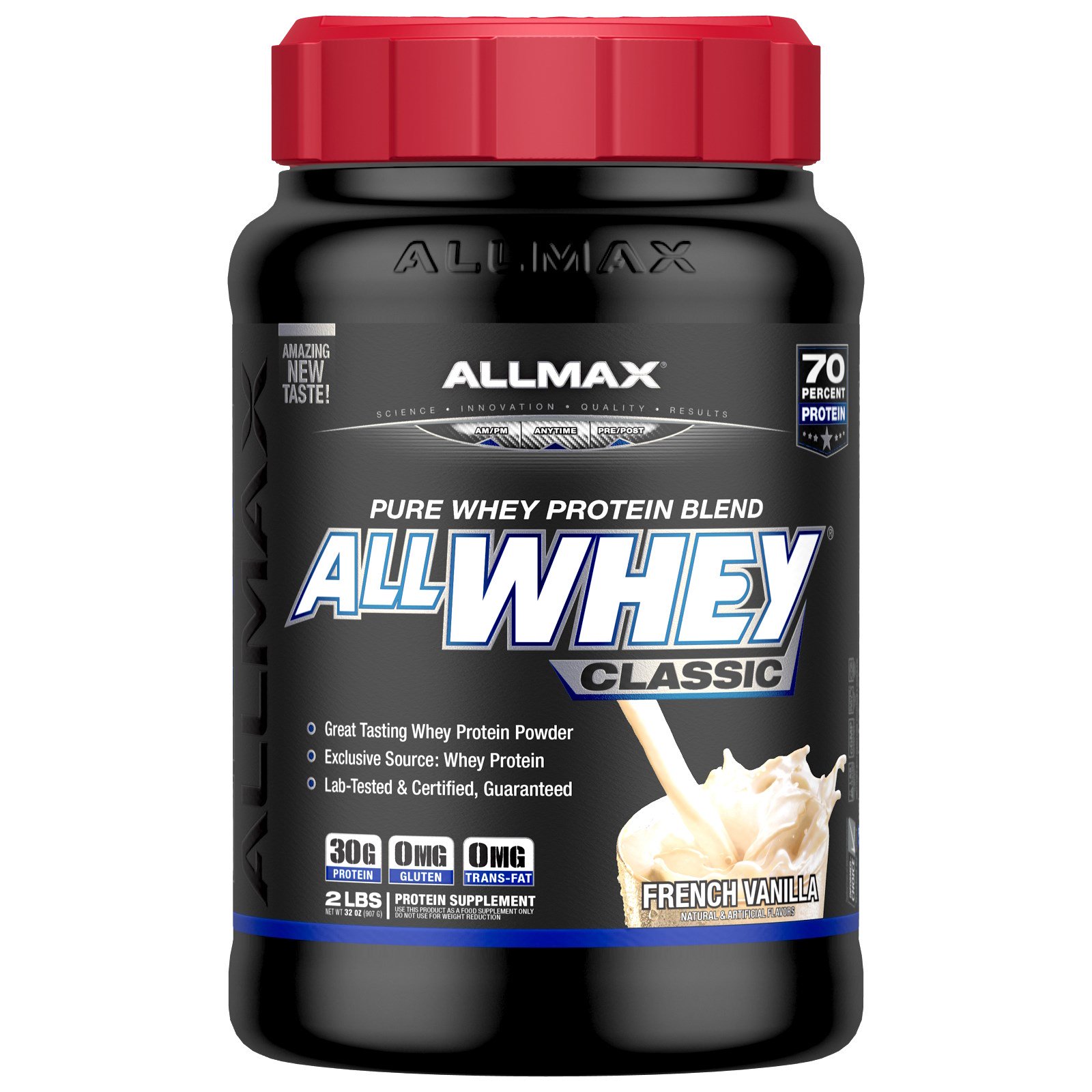 Comprar ALLMAX Nutrition, AllWhey Classic, 100% Whey Protein, Baunilha Francesa, 2 lbs (907 g)