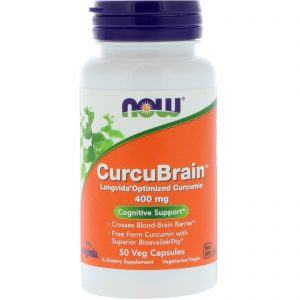 Comprar Now Foods, CurcuBrain, Suporte Cognitivo, 400 mg, 50 Cápsulas Vegetais