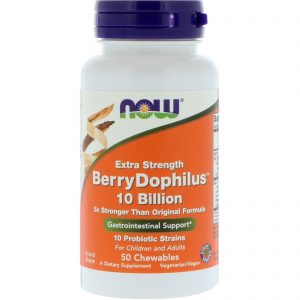 Comprar Now Foods, Extra Potente, Berry Dophilus, 50 pastilhas mastigáveis
