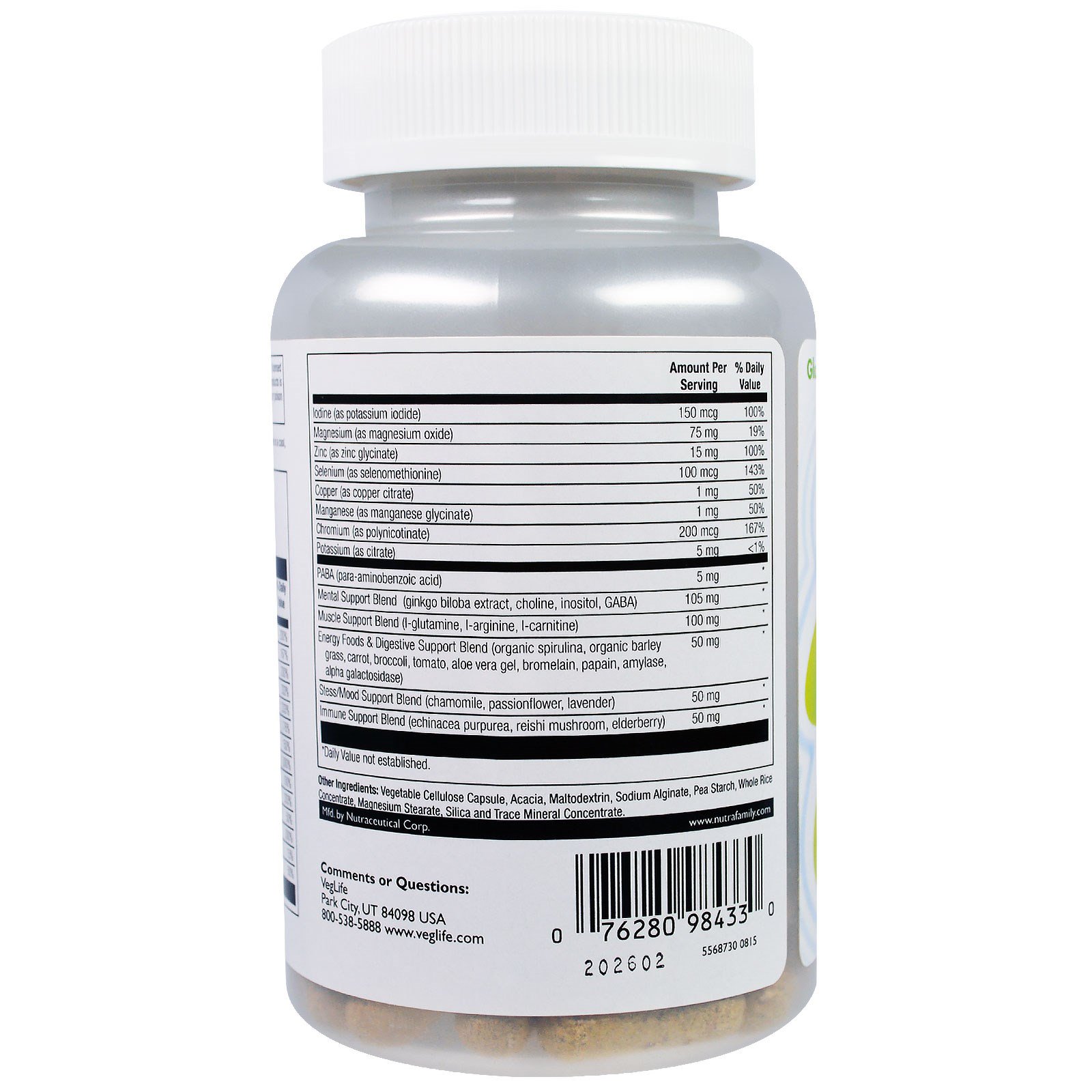 Comprar VegLife, Jovem Vital Suplemento Alimentar Para Meninos, 60 cápsulas vegetais - Imagem 3