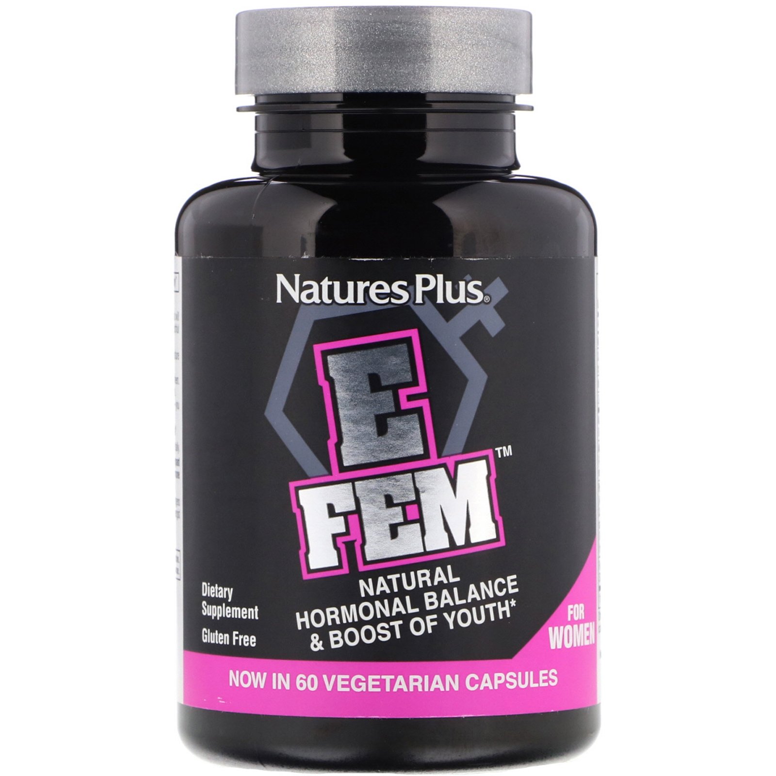 Comprar Nature's Plus, E Fem for Women, Natural Hormonal Balance & Boost of Youth, 60 Vegetarian Capsules - Imagem 3